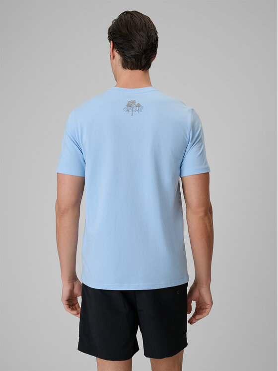 4F 4F T-Shirt CATCH THE WAVE Niebieski jasny Regular Fit
