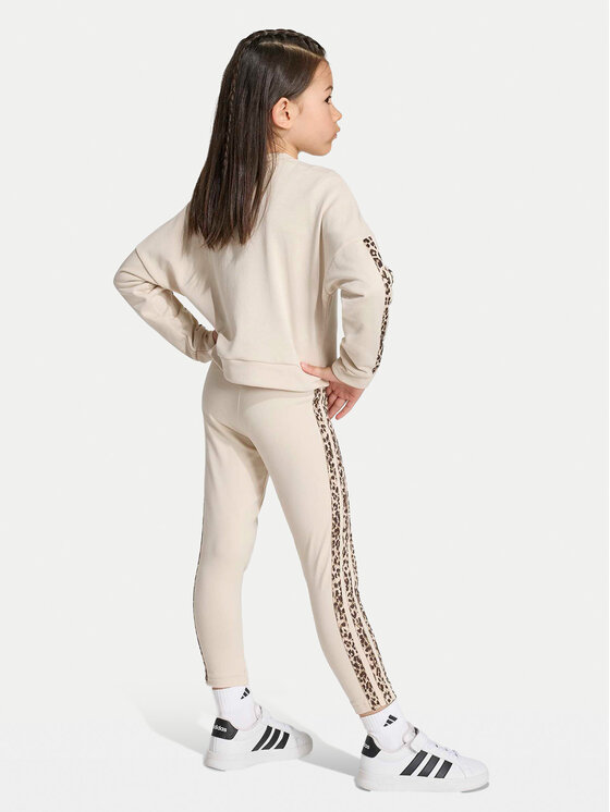 adidas adidas Set majica dugih rukava i leggins Animal Leggings Set KC7210 Bež Regular Fit