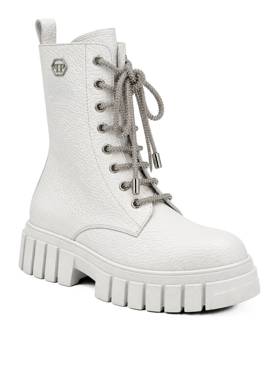 PHILIPP PLEIN PHILIPP PLEIN Kotníková obuv s elastickým prvkem 31822 Bílá