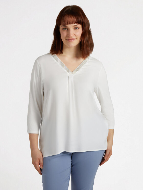 Fiorella Rubino Fiorella Rubino T-shirt G221L008526N011 Bianco Regular Fit