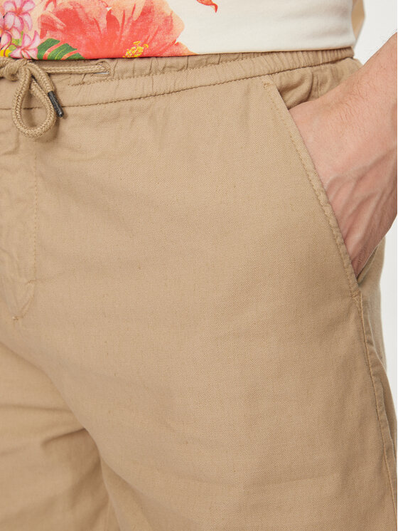 Guess Guess Szorty materiałowe Mick M4GD02 WFBXA Khaki Regular Fit