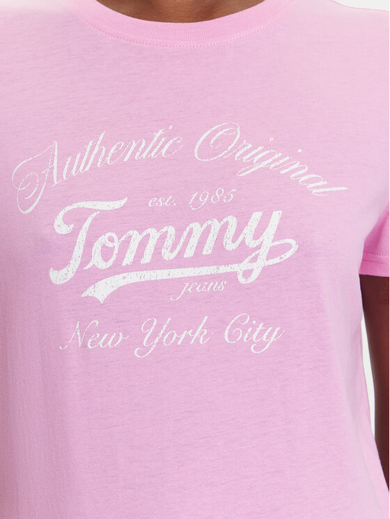 Tommy Jeans Tommy Jeans T-Shirt Essential DW0DW21404 Różowy Regular Fit