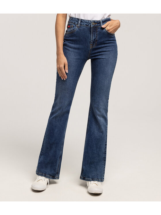 Lee Cooper Lee Cooper Jeansy BECCA 2418 Niebieski Bootcut Fit