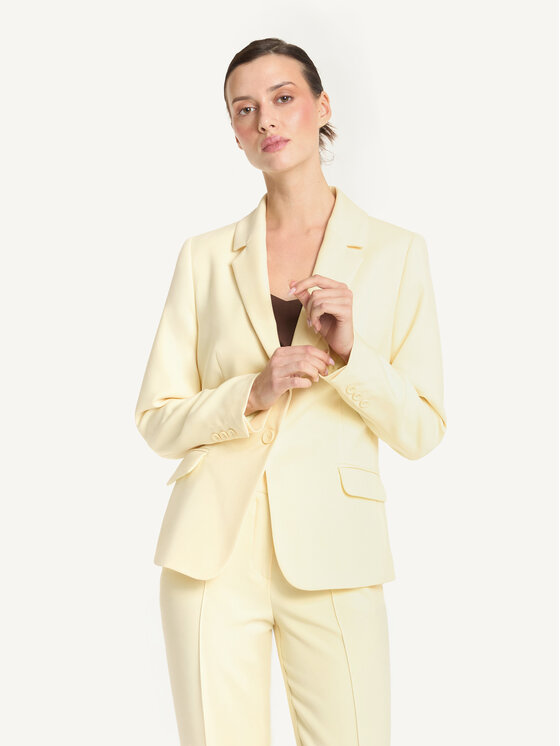 KMX KMX Marynarka 108630023 Żółty Fitted Fit