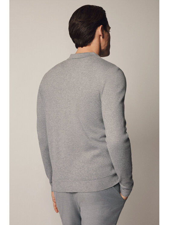 Lancerto Lancerto Kardigan Bertil SW073125000002 Szary Slim Fit