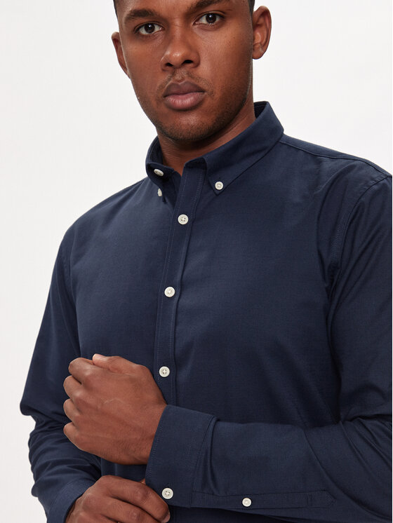 Lindbergh Lindbergh Koszula 30-203174 Granatowy Slim Fit