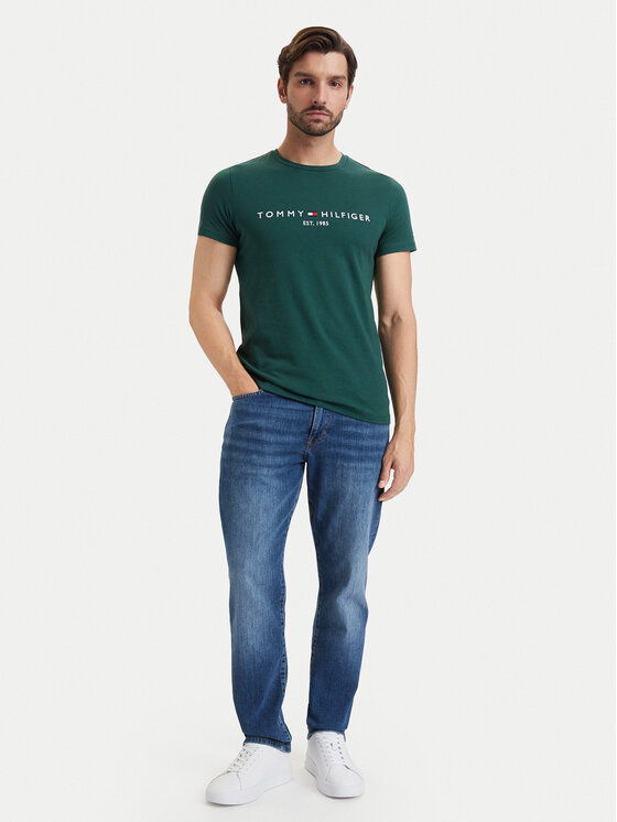 Tommy Hilfiger Tommy Hilfiger Тишърт Logo MW0MW11797 Тъмнозелен Regular Fit