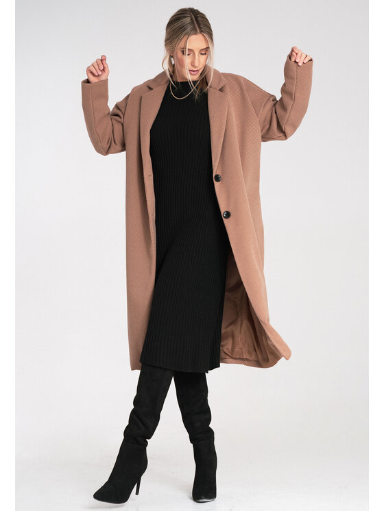 FIGL FIGL Kabát M1292 Béžová Regular Fit