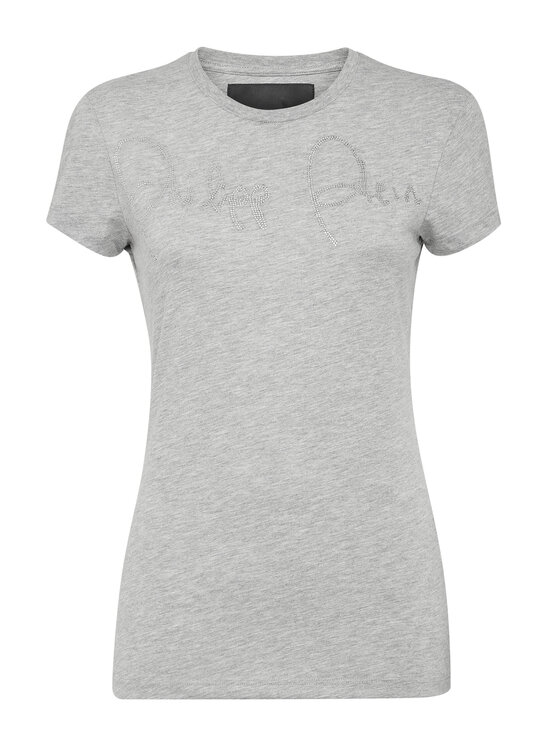 PHILIPP PLEIN PHILIPP PLEIN T-Shirt 4413 Szary Regular Fit
