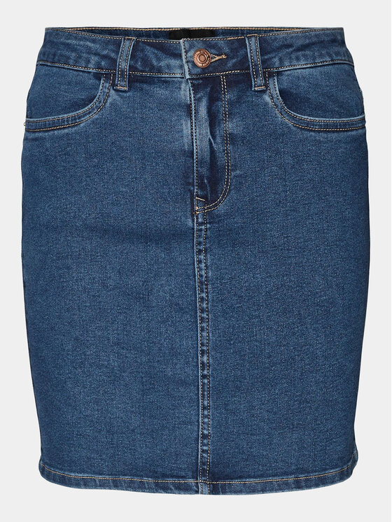 Vero Moda Vero Moda Džínsová sukňa Luna 10279491 Modrá Regular Fit