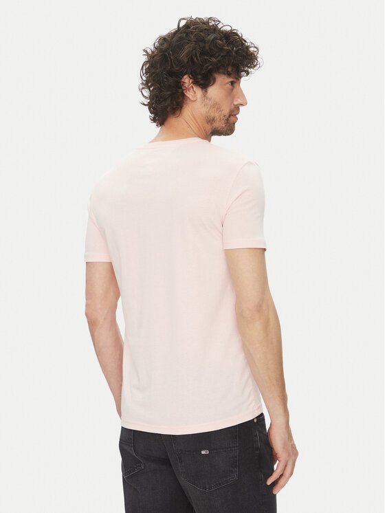 Tommy Jeans Tommy Jeans Marškinėliai DM0DM20363 Rožinė Slim Fit