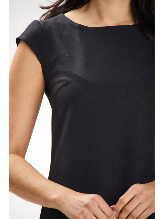 Awama Awama Sukienka letnia A647 Czarny Basic Fit