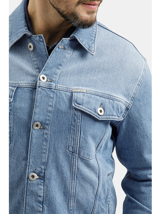 Cross Jeans Cross Jeans Kurtka jeansowa A 320-028 Niebieski Regular Fit