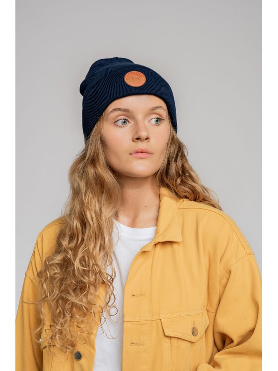 Kabak Kabak Czapka klasyczna beanie Granatowy