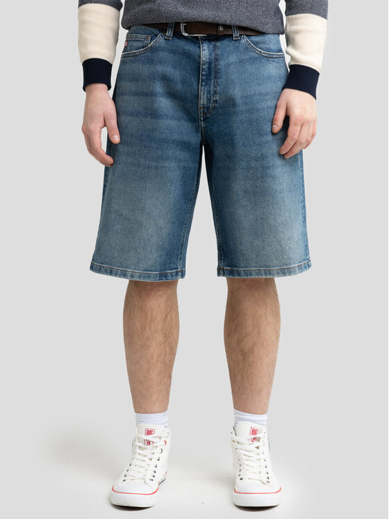 BIG STAR BIG STAR Szorty jeansowe ALEKSY_WORKWEAR_422_110 Niebieski Basic Fit