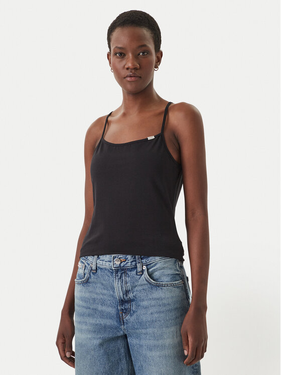 Calvin Klein Jeans Top LV047F259G Negru Slim Fit