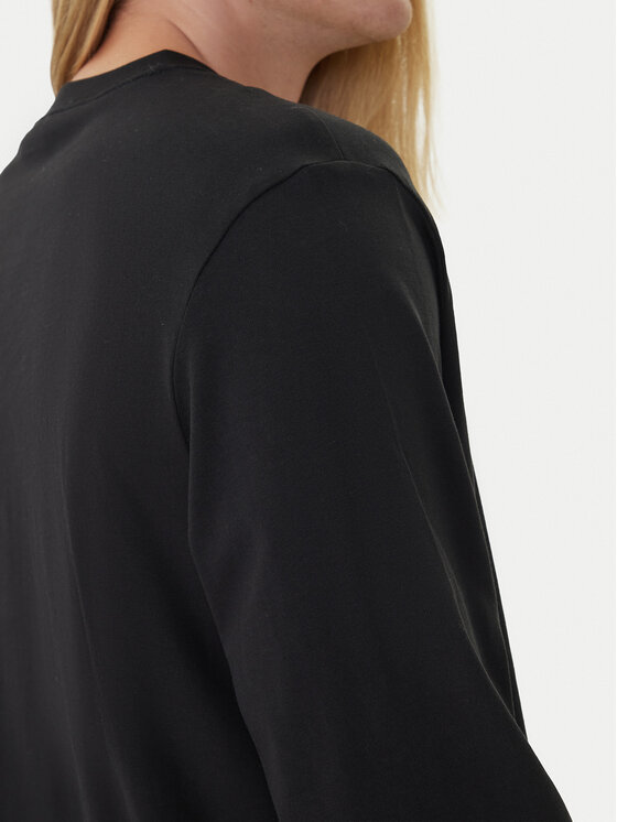Calvin Klein Calvin Klein Hosszú ujjú Standard Logo LV04LD232G Fekete Relaxed Fit
