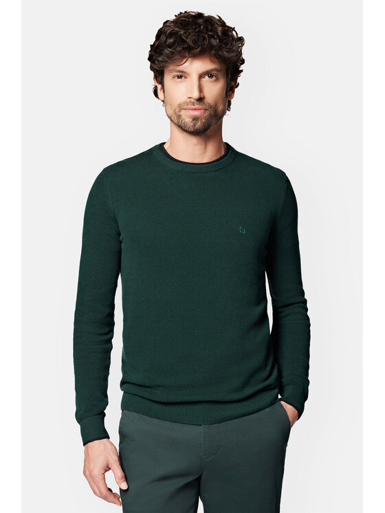 Lancerto Lancerto Sweter Clive SW073223000094 Zielony Regular Fit