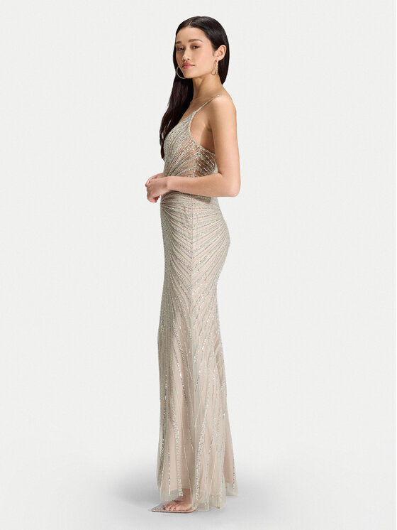 Hey Kyla Hey Kyla Abendkleid 5AK024HK Silberfarben Regular Fit