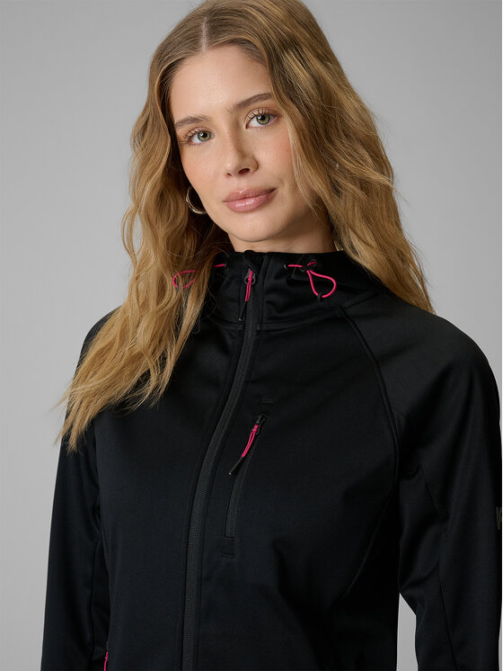 4F 4F Kurtka przejściowa MIDSHOP TEXTILE Czarny Slim Fit