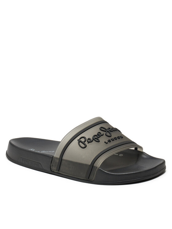 Pepe Jeans Pepe Jeans Şlapi Slider Translucent W PLS70147 Negru