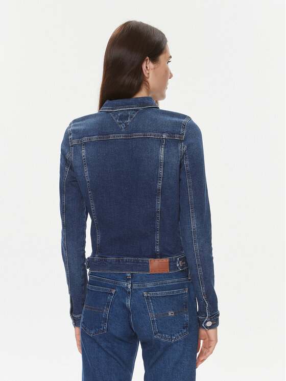 Tommy Jeans Tommy Jeans Traper jakna Vivianne DW0DW17215 Tamnoplava Regular Fit