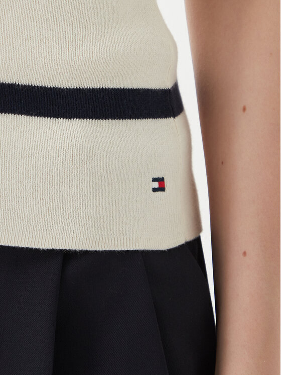 Tommy Hilfiger Tommy Hilfiger Topiņš WW0WW48480 Krēmkrāsas Slim Fit