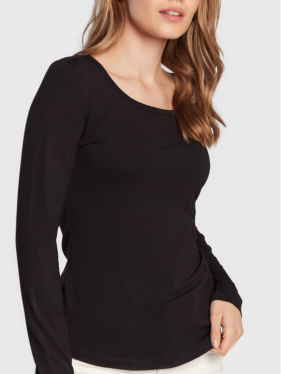 Fransa Fransa Bluză Kasic 600543 Negru Slim Fit