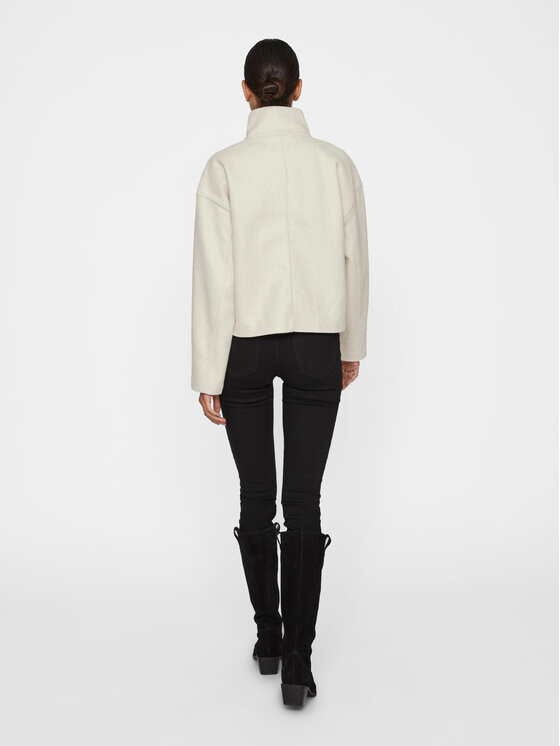 Vila Vila Демісезонний плащ Vipoka 14092196 Écru Relaxed Fit
