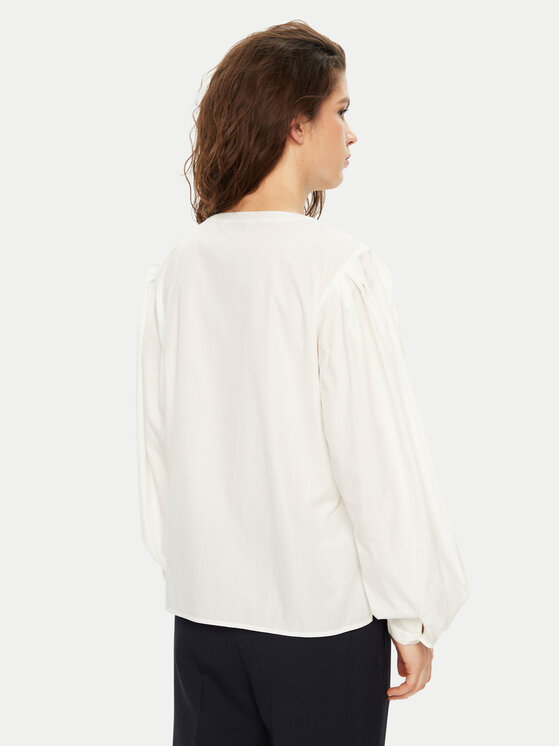 Tommy Hilfiger Tommy Hilfiger Blúz WW0WW44059 Fehér Relaxed Fit