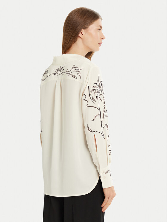 Marella Marella Camicia Yacht 2513111043 Écru Relaxed Fit