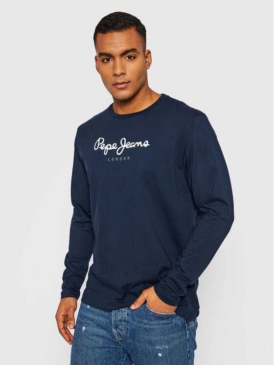 Pepe Jeans Majica Dugih Rukava Eggo PM508209 Tamnoplava Regular Fit