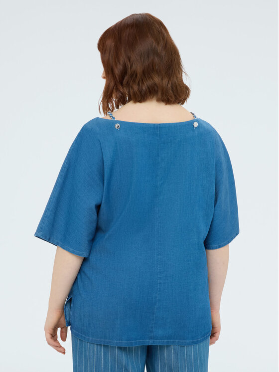 Fiorella Rubino Fiorella Rubino Blusa 2005L000661N004 Blu Regular Fit