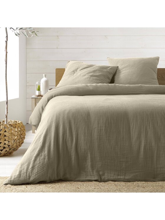 Komplet pościeli MIAhome, muślinowej MUSSOLA 240x220 cm beżowy