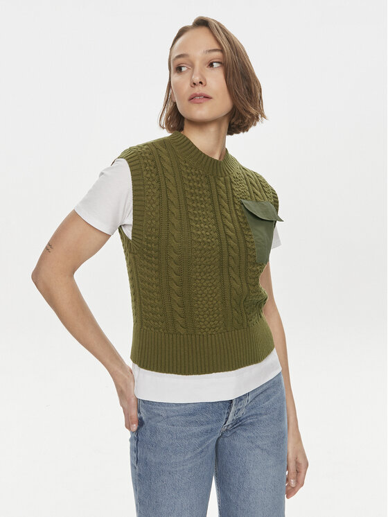 Gestuz Sveter Carla 10906271 Zelená Regular Fit