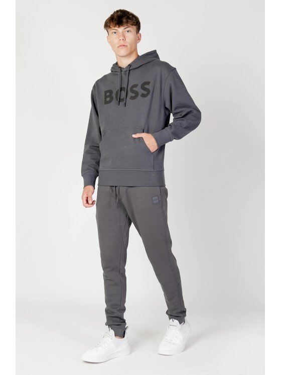 BOSS BOSS Felpa WEBASICHOOD Grigio Basic Fit