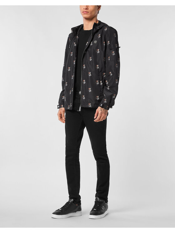 PHILIPP PLEIN PHILIPP PLEIN Wiatrówka 27023 Czarny Regular Fit