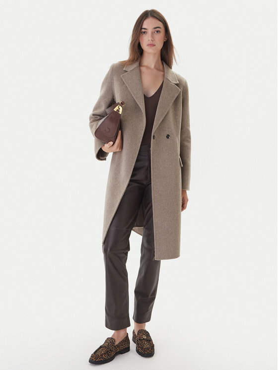 ViCOLO ViCOLO Volneni plašč TF0073 Rjava Regular Fit