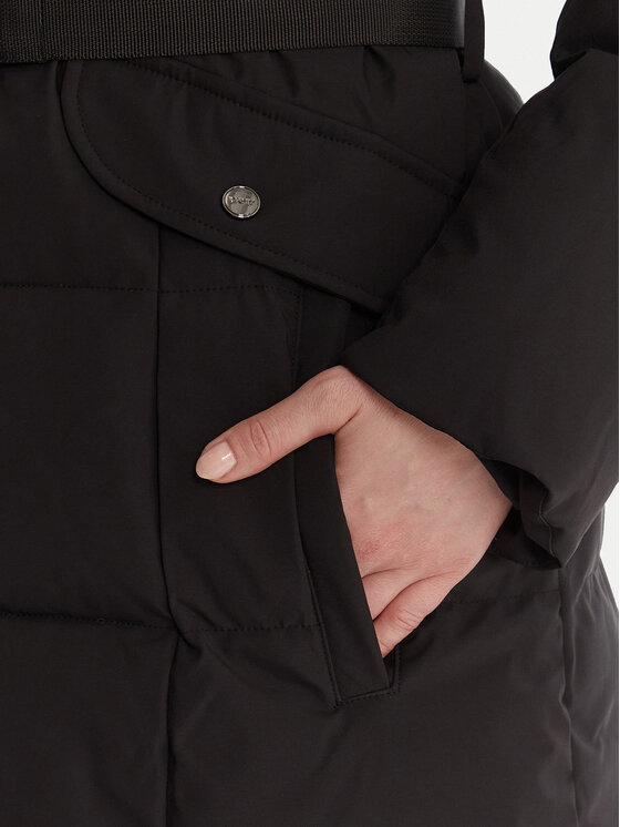 DKNY DKNY Cappotto invernale DLEMPP55 Nero Regular Fit