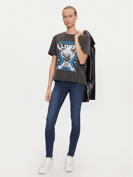ONLY ONLY T-shirt Lulu 15307345 Crna Regular Fit