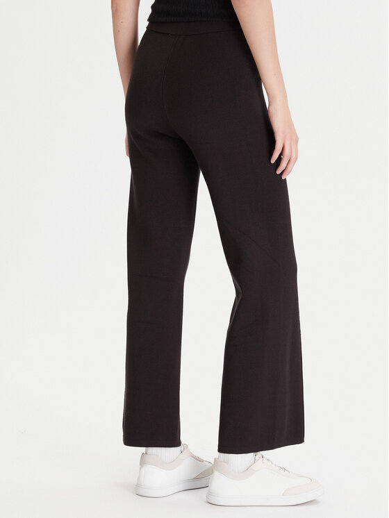 Calvin Klein Calvin Klein Úpletové nohavice LV044D368G Čierna Wide Leg