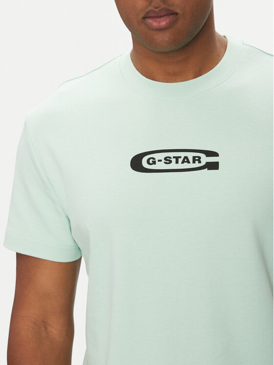 G-Star Raw G-Star Raw T-krekls Old Skool D25967-C812 Zaļš Regular Fit