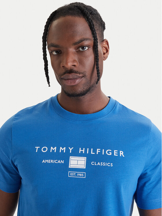 Tommy Hilfiger Tommy Hilfiger T-Shirt Brand Love MW0MW42365 Modrá Regular Fit