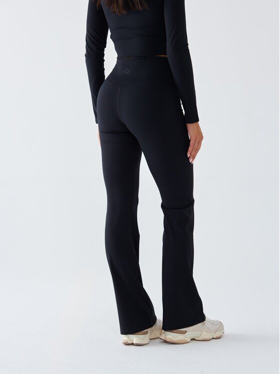 BeShaped BeShaped Legginsy Dzwony - Morning Dew Czarny Shaping Fit