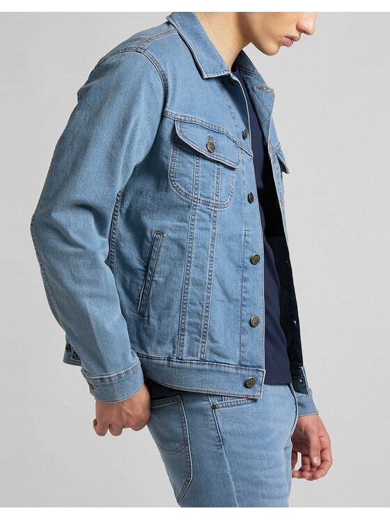 Lee Lee Kurtka jeansowa Rider Jacket Niebieski Regular Fit