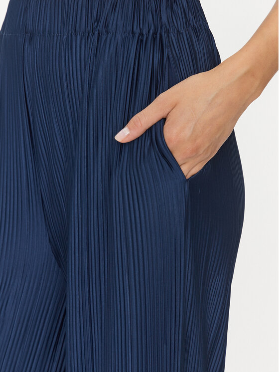 Samsøe Samsøe Samsøe Samsøe Spodnie materiałowe Uma F21200187 Granatowy Wide Leg