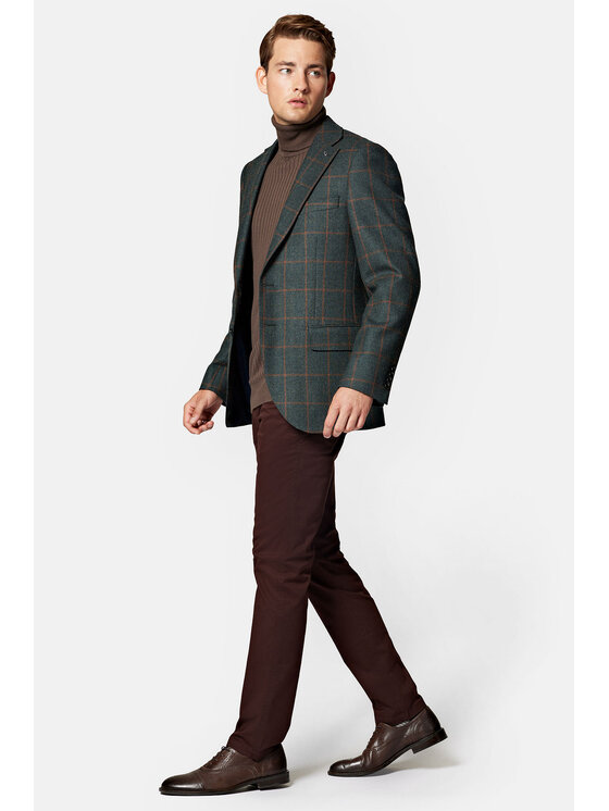 Lancerto Lancerto Marynarka Batumi MA073223000003 Zielony Slim Fit