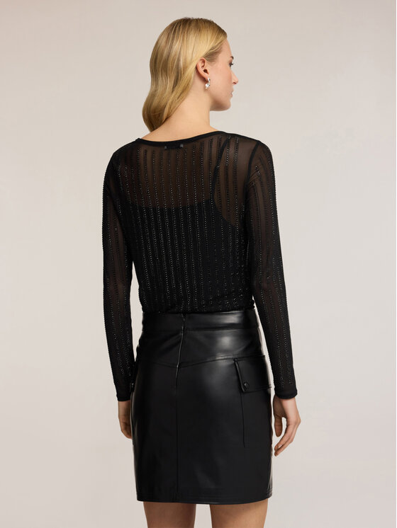 Motivi Motivi T-shirt G009W003469N033 Nero Regular Fit