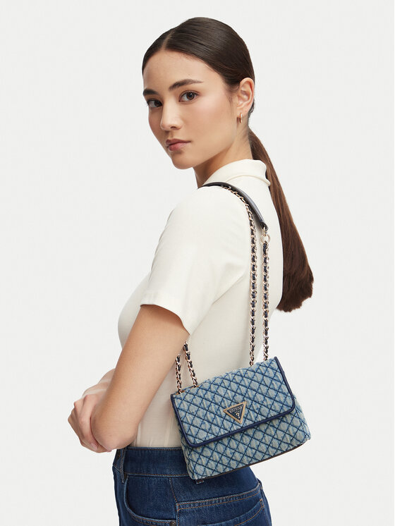 Guess Geantă Giully II Mini HWDD96 73740 Albastru
