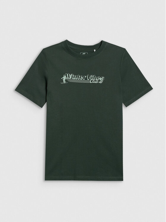 4F 4F T-Shirt APRES SKI Zielony ciemny Regular Fit